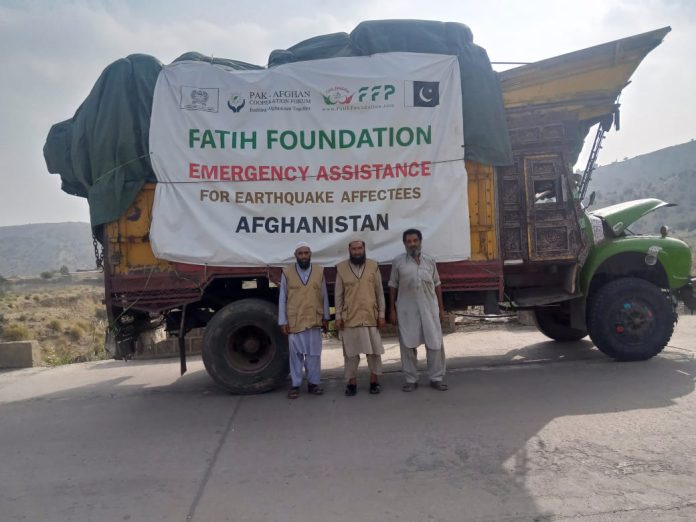 Humanitarian assistance, free medical camp for Afghan quake affectees