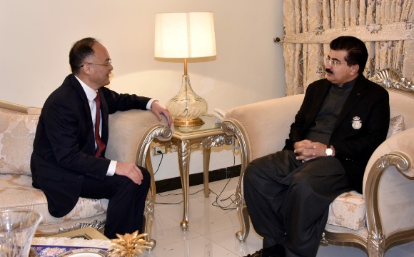 Sanjrani eulogises envoy for taking Pak-China relations to new heights
