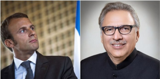Alvi felicitates Macron on national day of France
