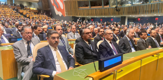 Caretaker PM attends 78th UNGA opening session