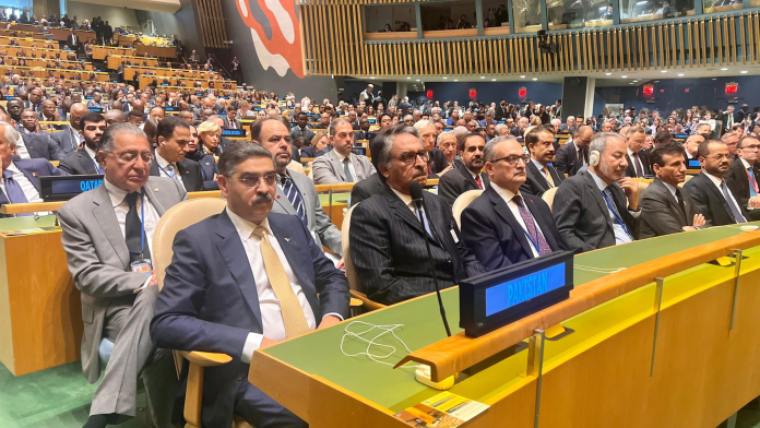 Caretaker PM attends 78th UNGA opening session