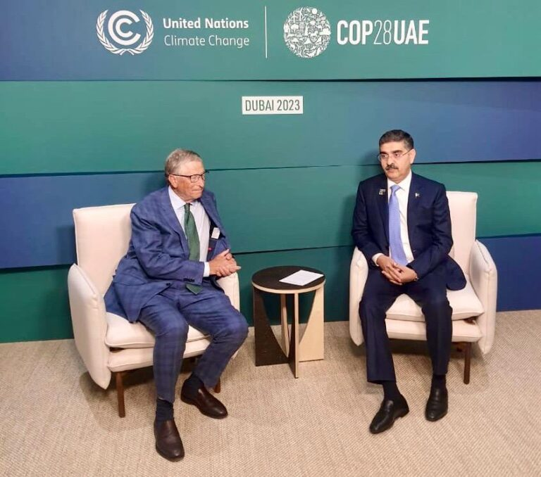 Caretaker PM, Bill Gates discuss progress on Pakistan’s polio eradication efforts