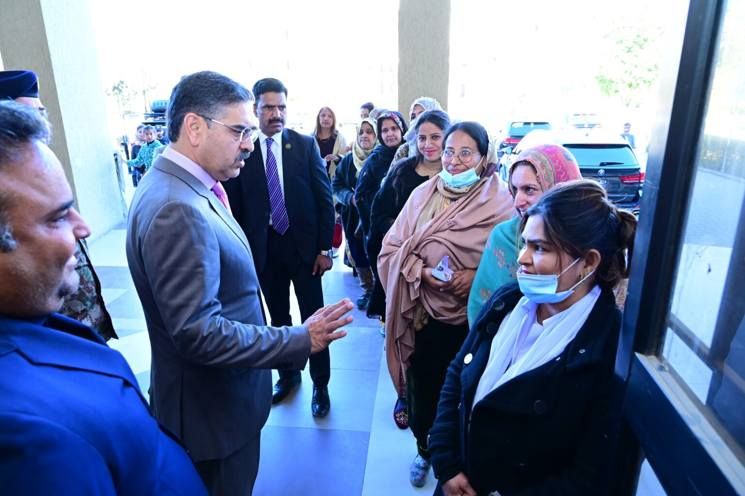 PM Kakar visits various polling stations of twin cities, expresses satisfaction