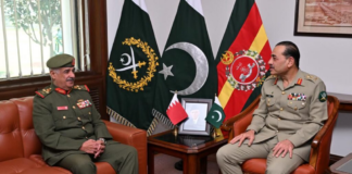 Bahrain’s Commander National Guard calls on Army Chief
