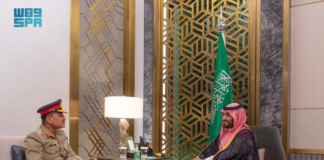 COAS calls on Saudi Crown Prince during his official KSA visit