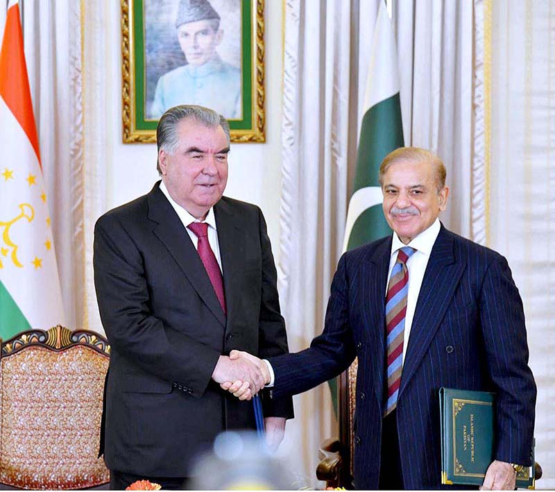 Tajik President congratulates PM Shehbaz, both leaders vow to enhance bilateral cooperation