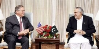 U.S. envoy calls on Foreign Minister Ishaq Dar