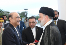 President warmly receives Iranian President Dr Raisi