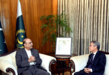 Chinese Ambassador calls on President Asif Ali Zardari