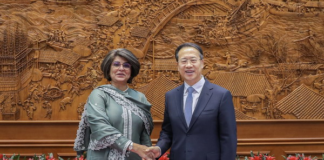 外交部副部长Ma Zhaoxu会见巴基斯坦外秘Amna Baloch