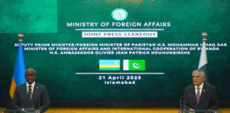 Pakistan, Rwanda vow to deepen trade, defence, diplomatic ties