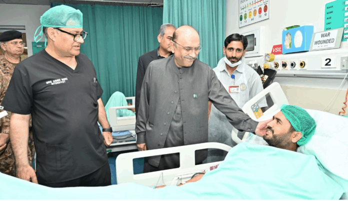 President visits CMH, inquires after health of injured