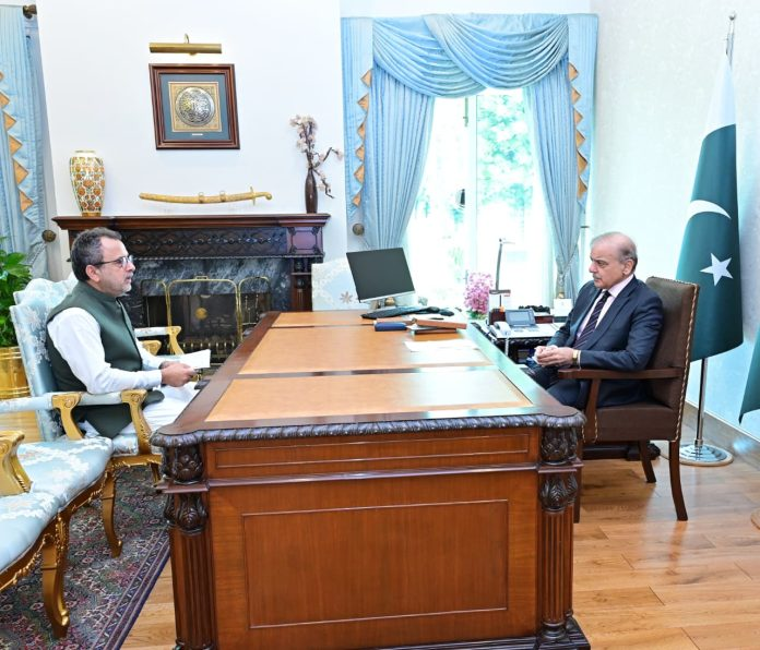 Awais Leghari calls on PM Shehbaz Sharif