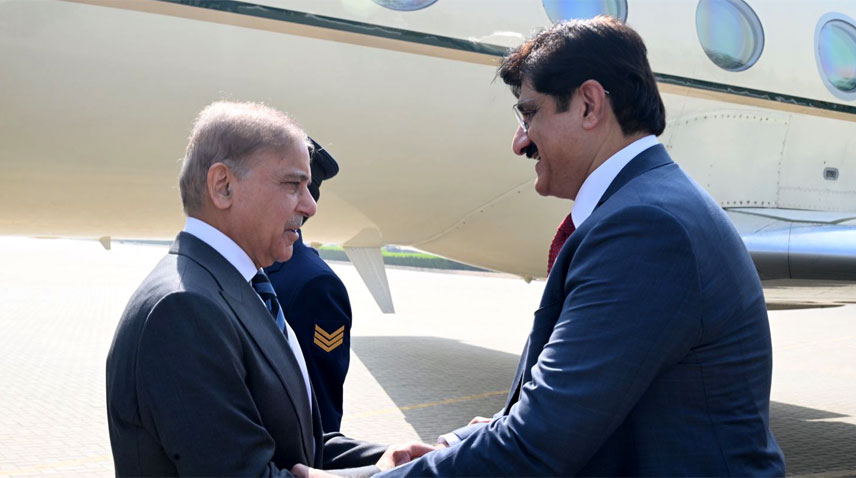 PM Muhammad Shehbaz Sharif arrives in Karachi