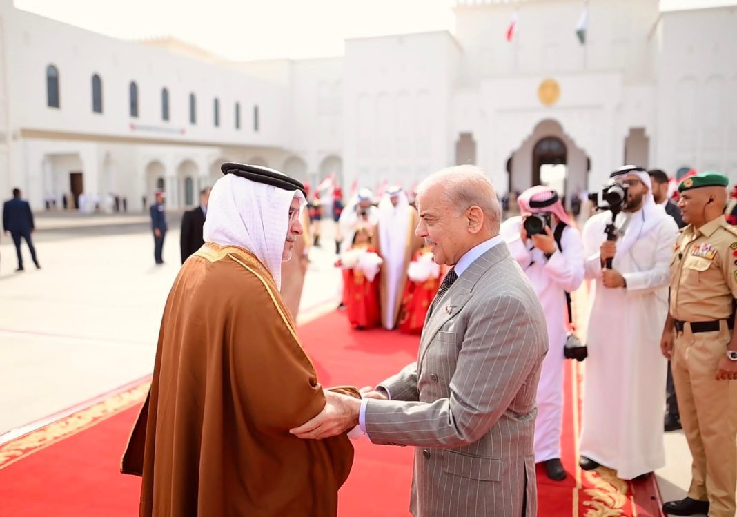 PM Shehbaz arrives in Manama for two-day Bahrain visit