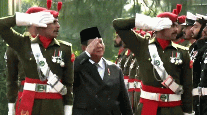 Indonesian President Subianto accorded guard of honour at PM House