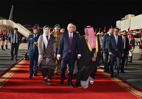 President Asif Zardari arrives in Bahrain on four-day official visit