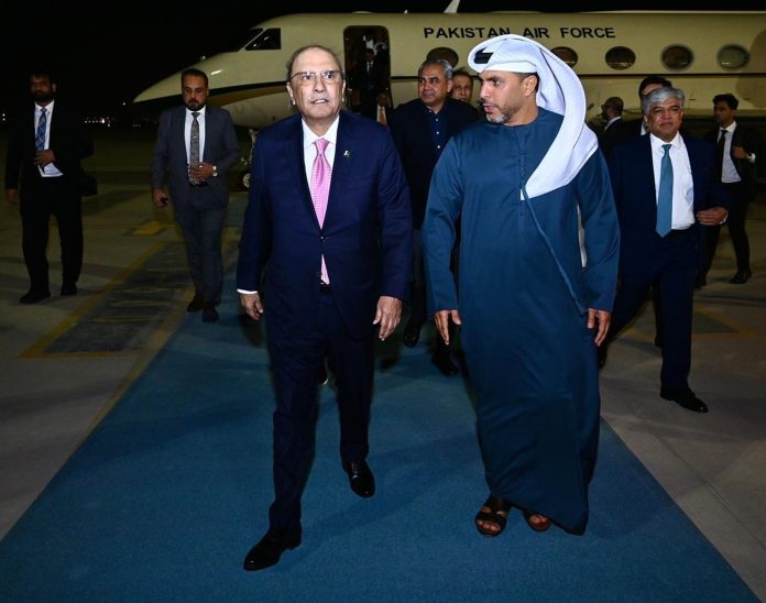 President arrives in Abu Dhabi on four day official visit