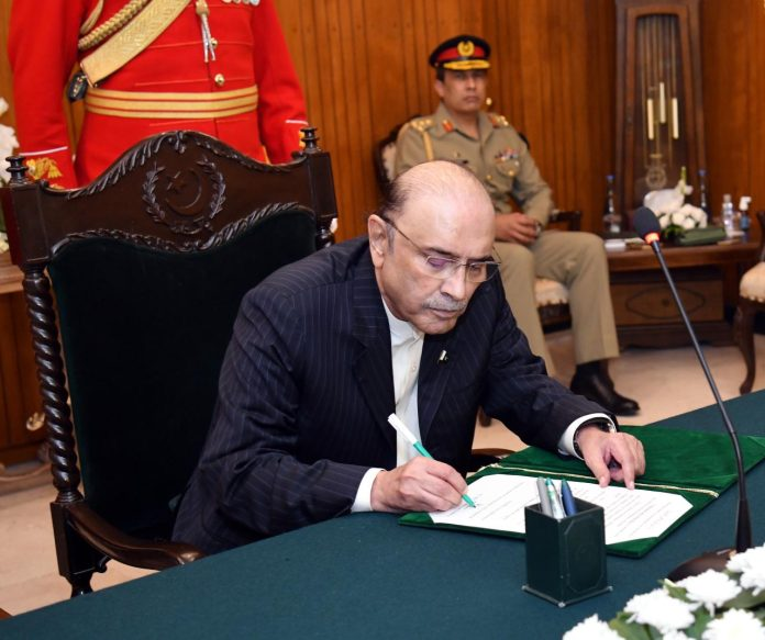 President Zardari praises security forces for anti-terror operation in Pishin
