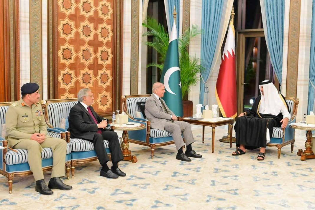 PM Shehbaz meets Amir of Qatar, reaffirms commitment to stronger bilateral partnership