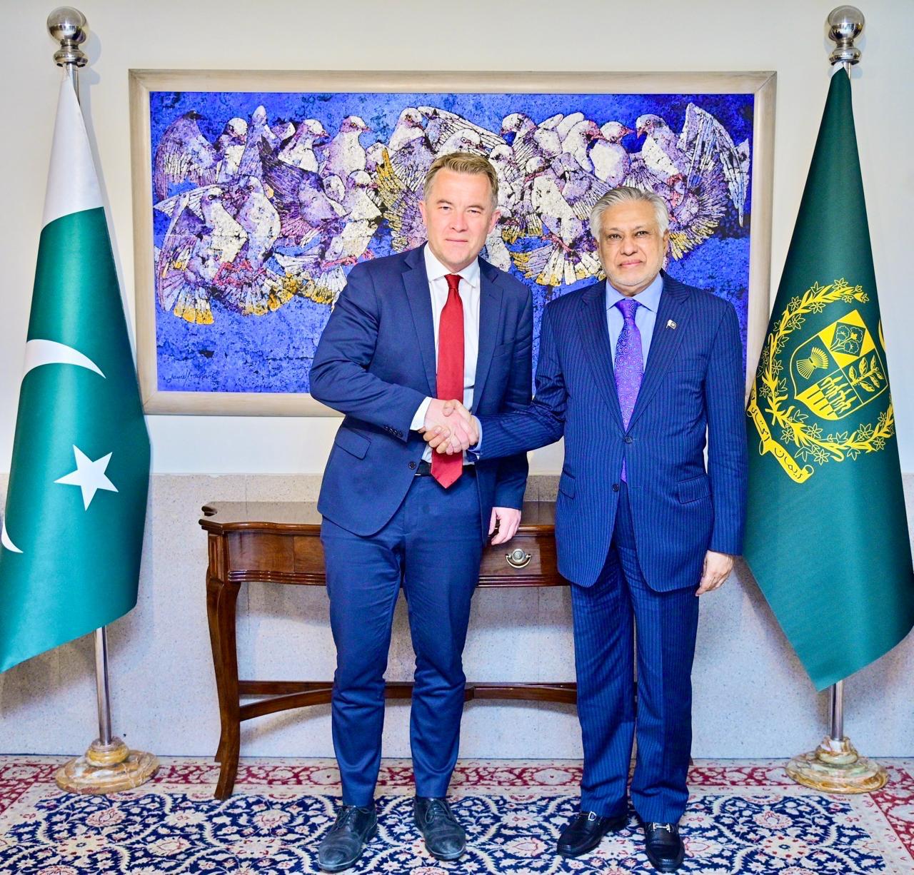 Norway’s deputy FM meets DPM Dar; reiterates support for Pakistan’s peace efforts